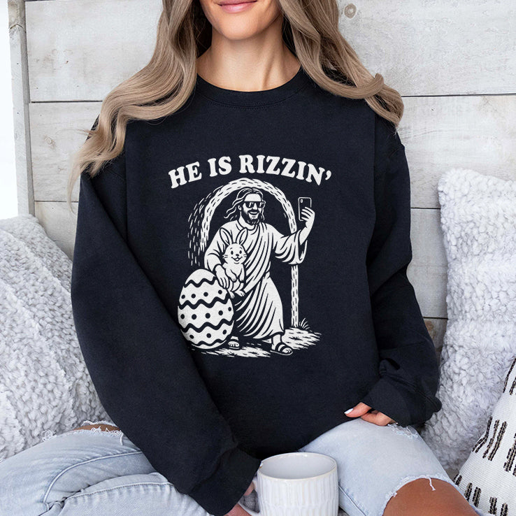 Jesus Bunny He Is Rizzin Easter T Shirt