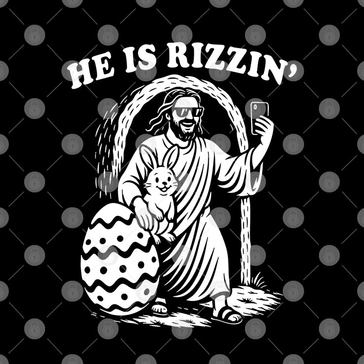 Jesus Bunny He Is Rizzin Easter T Shirt