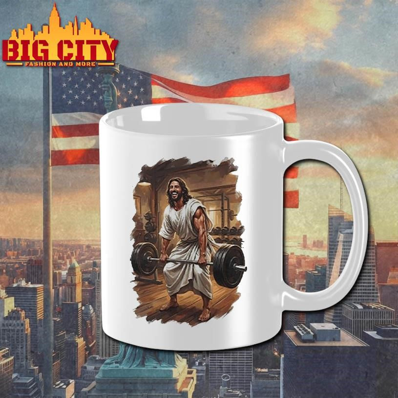 Jesus Lifting Weights Shirt