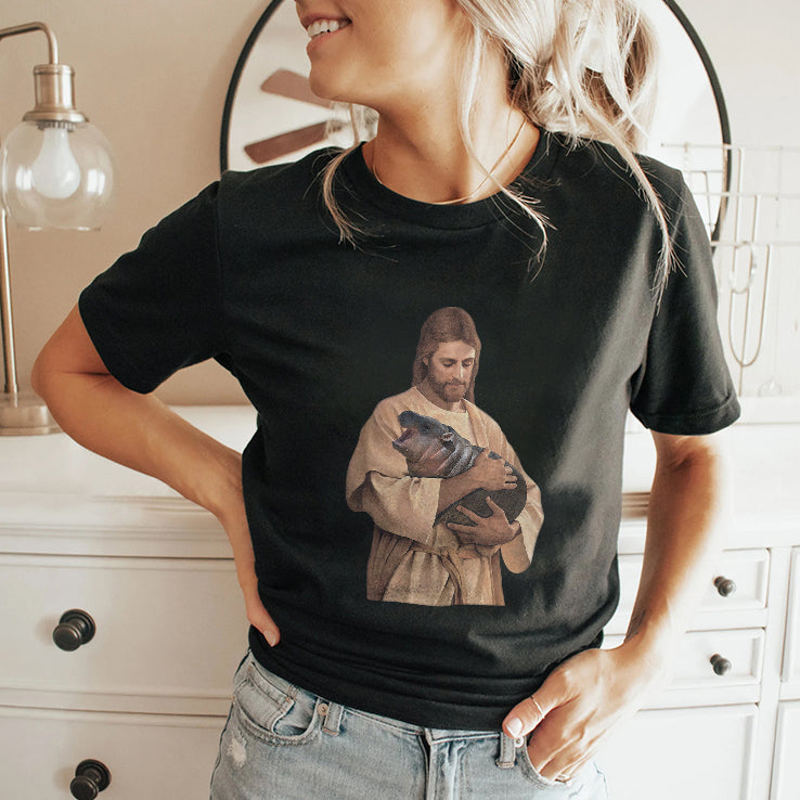 Jesus Moo Deng T Shirt