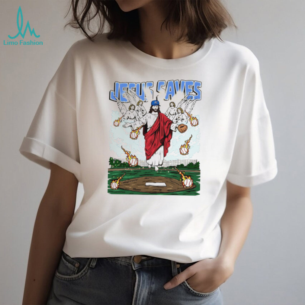 Jesus Saves Baseball Pitcher Religious Christian Athlete Retro Vintage Faith Sport Fan Unisex T Shirt