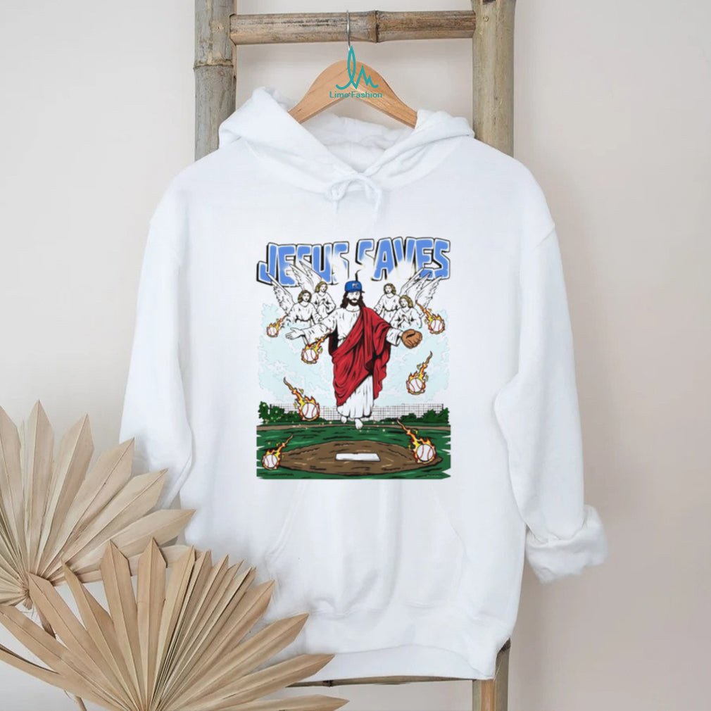 Jesus Saves Baseball Pitcher Religious Christian Athlete Retro Vintage Faith Sport Fan Unisex T Shirt