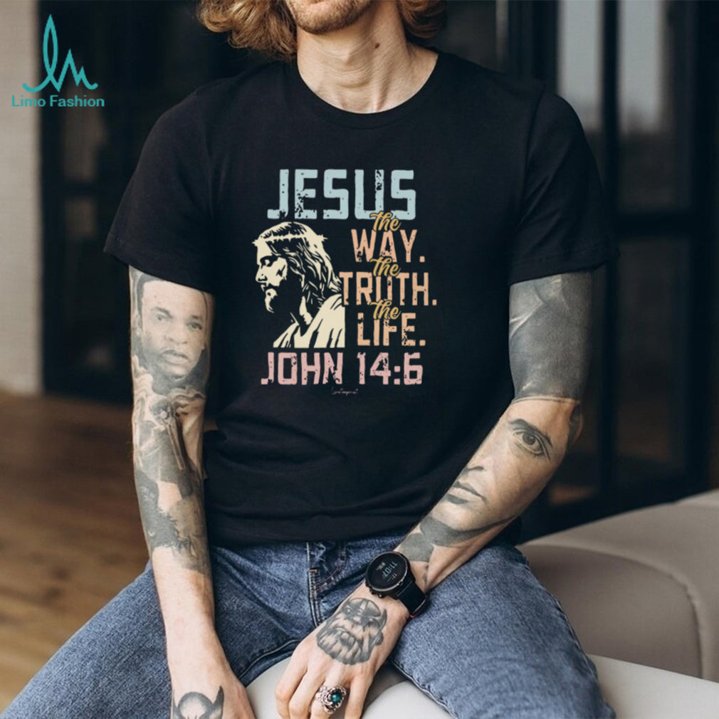 Jesus The Way Truth Life John 146 Vintage Scripture T Shirt