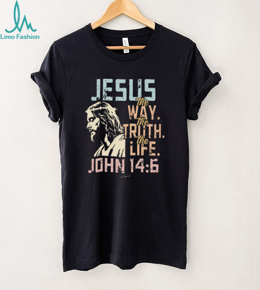 Jesus The Way Truth Life John 146 Vintage Scripture T Shirt