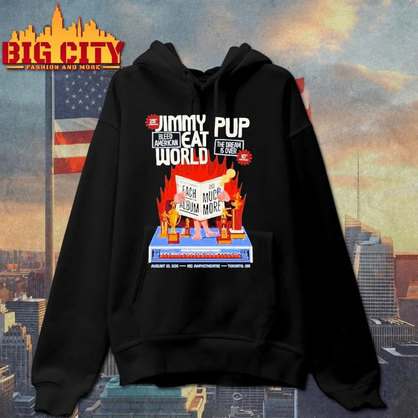 Jimmy Eat World Celebrate 25th Anniversary Of Bleed American Live At Rbc Amphitheatre In Toronto Ontario On August 23 2026 Trophies Shirt