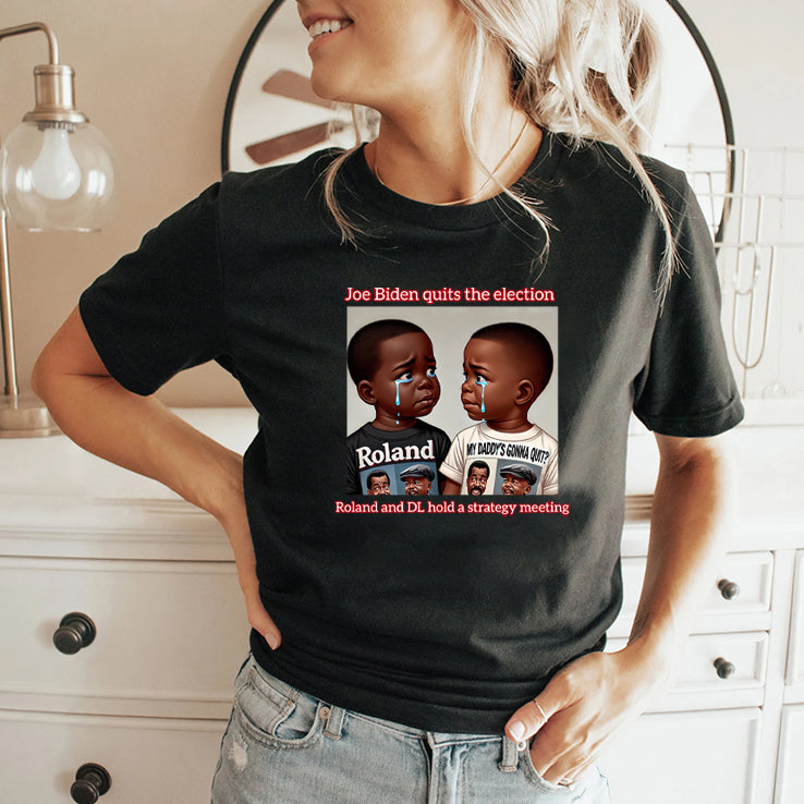 Joe Biden Quits The Election Roland And DL Hold A Strategy Meeting Shirt