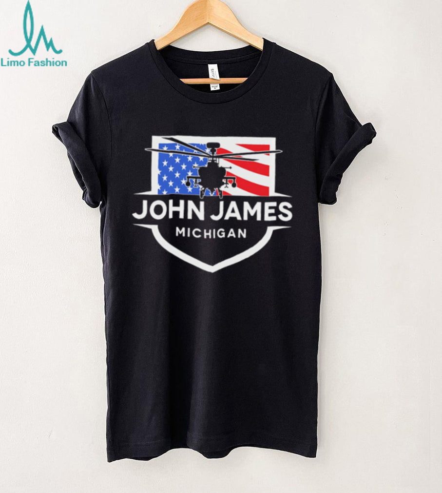 John James Michigan Helicopter Veteran T Shirt