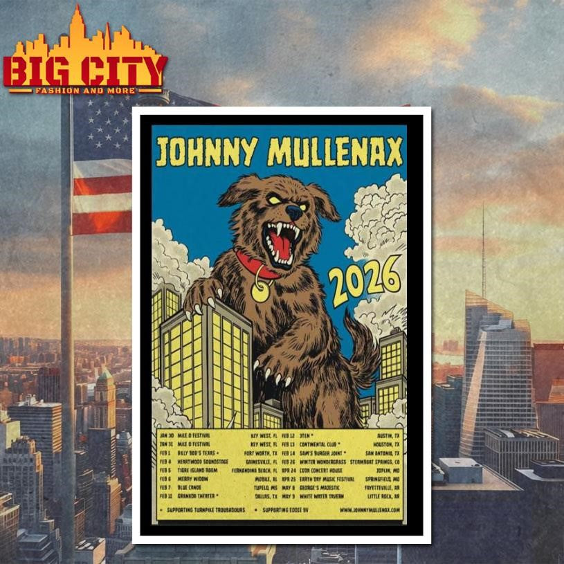 Johnny Mullenax 2026 Tour Poster Shirt