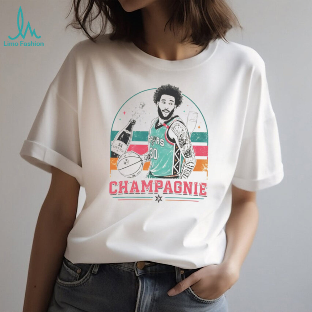 Julian Champagnie San Antonio Spurs Vintage Style Basketball T Shirt