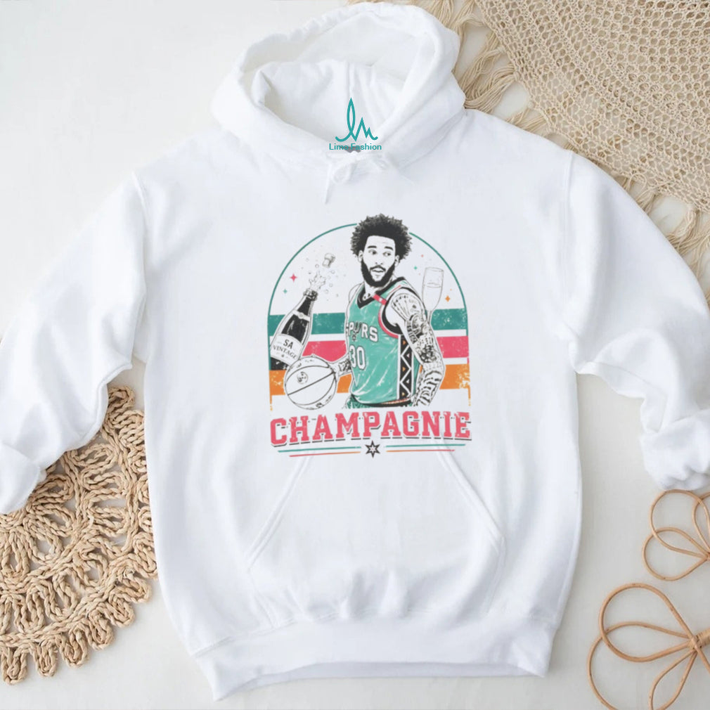 Julian Champagnie San Antonio Spurs Vintage Style Basketball T Shirt