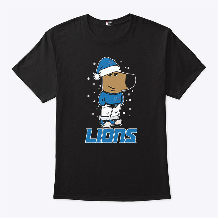 Just A Chill Guy Chill With Detroit Lions Christmas Shirt