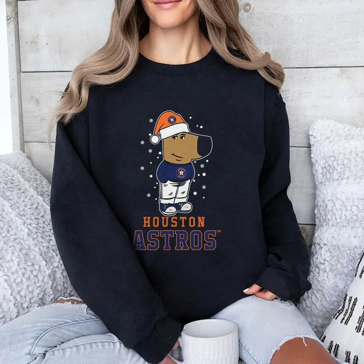 Just A Chill Guy Chill With Houston Astros Christmas Shirt