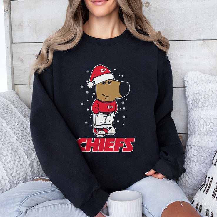 Just A Chill Guy Chill With Kansas City Chiefs Christmas Shirt