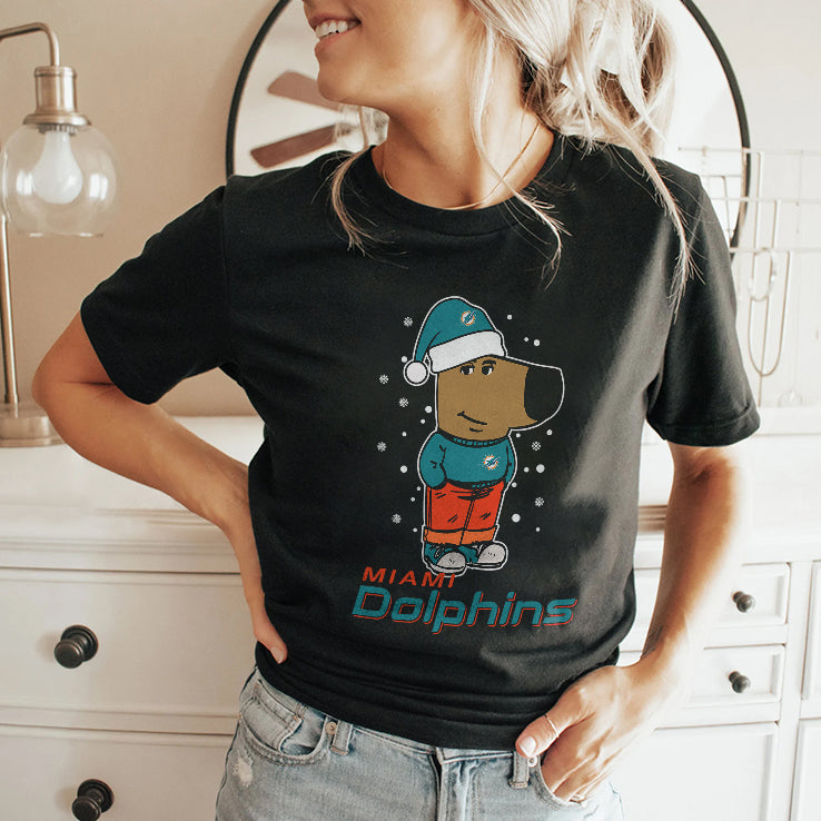 Just A Chill Guy Chill With Miami Dolphins Christmas Shirt