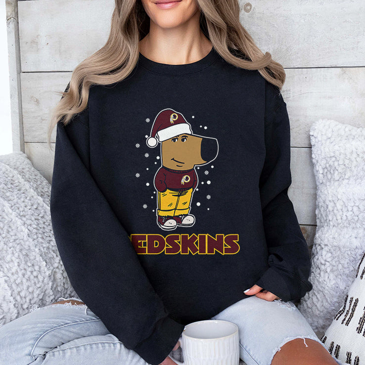 Just A Chill Guy Chill With Washington Redskins Christmas Shirt