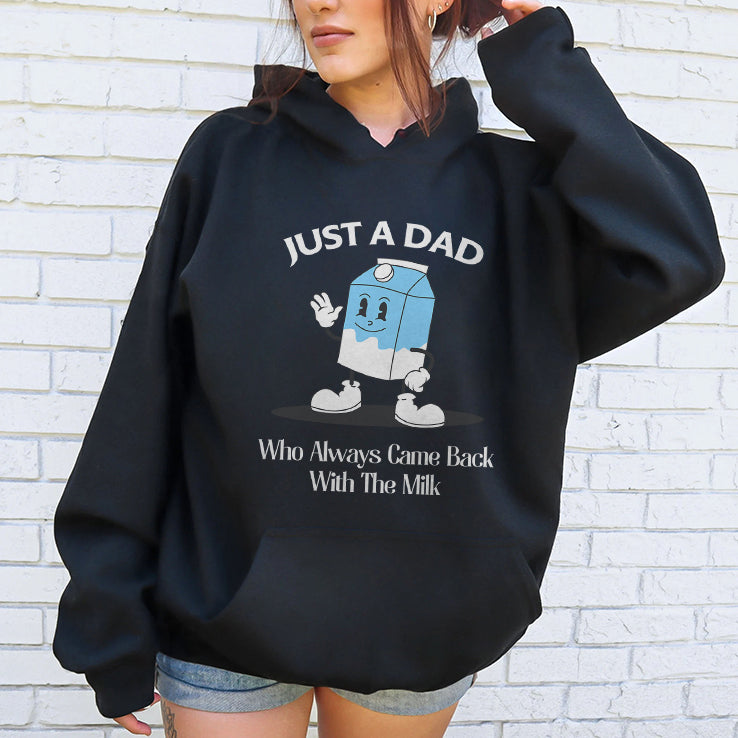 Just A Dad Who Always Came Back With The Milk Cartoon Shirt