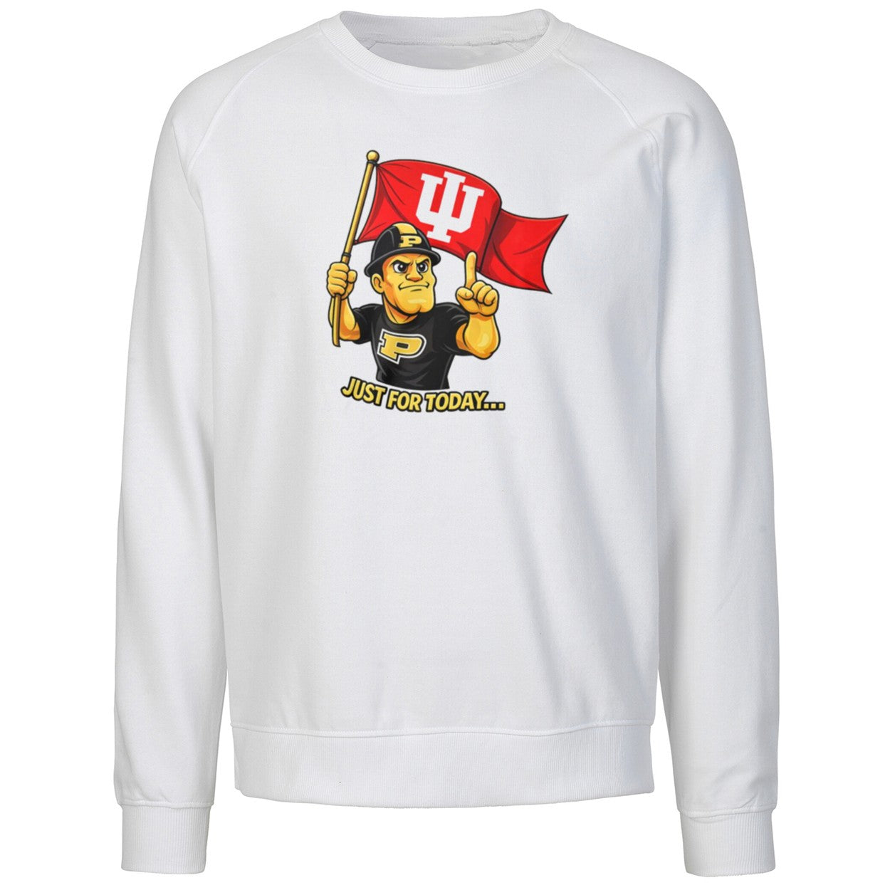 Just For Today Purdue Pete With Flag Indiana Hoosier Shirt