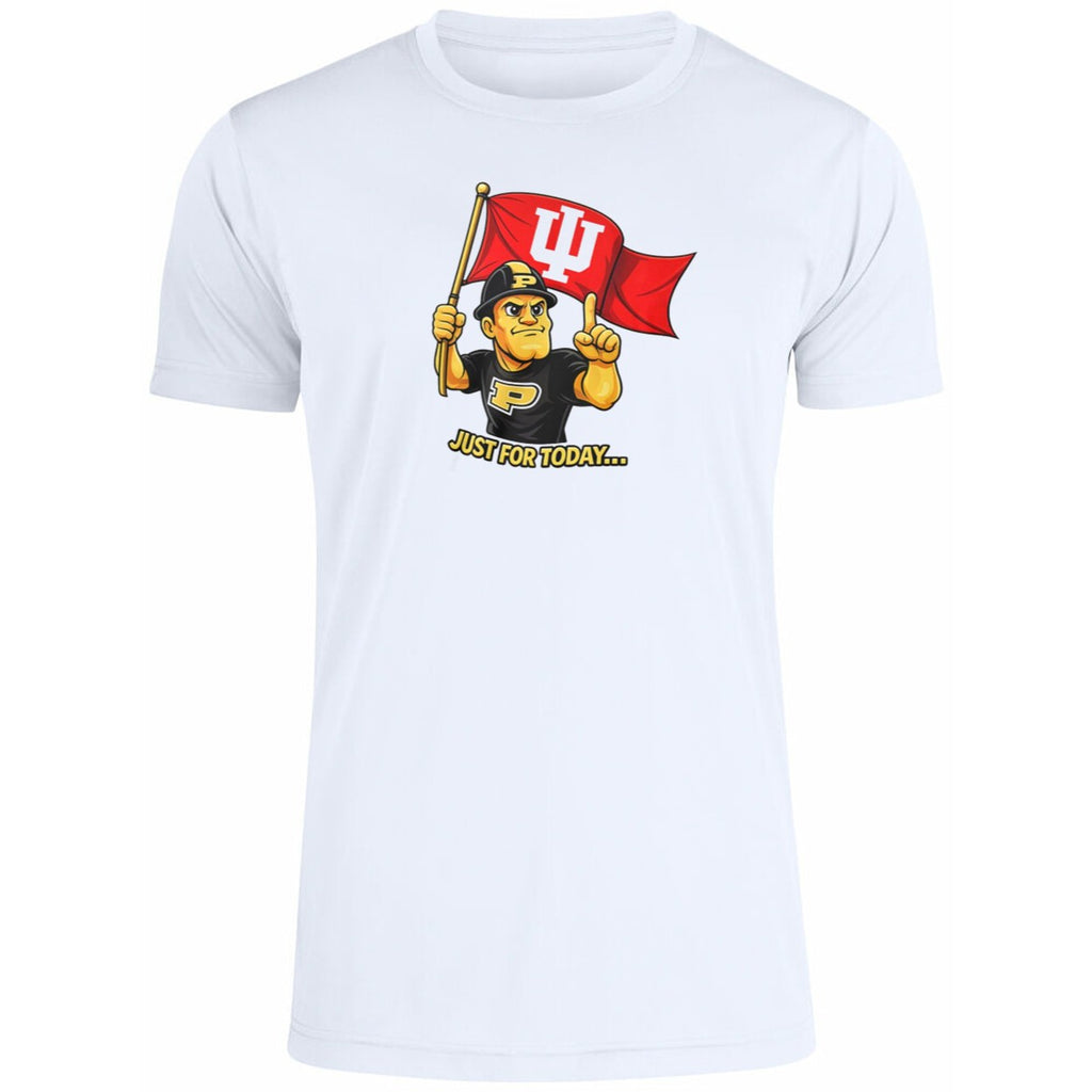 Just For Today Purdue Pete With Flag Indiana Hoosier Shirt