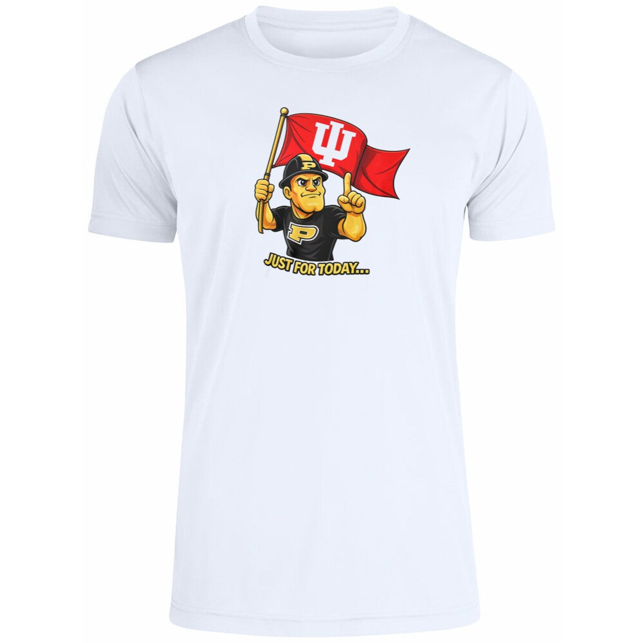 Just For Today Purdue Pete With Flag Indiana Hoosier Shirt