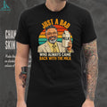 Just a dad who always came back with the mlik art shirt