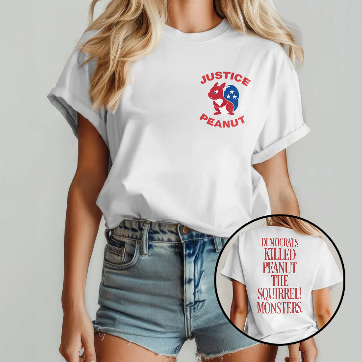 Justice For Peanut Democrats Killed Peanut The Squirrel Monsters Shirt