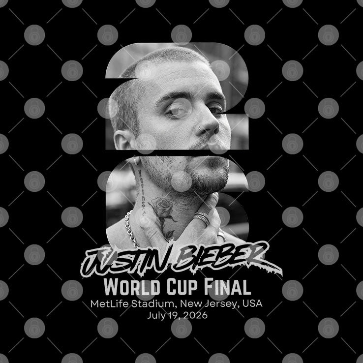 Justin Bieber 2026 World Cup Final Half Time Concert T Shirt