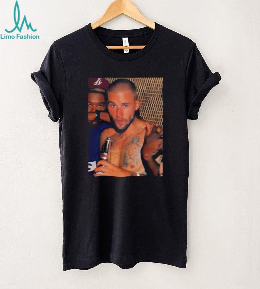Justin Bieber Tattooed Mugshot Aesthetic Black T Shirt