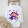 K Pop Star Anime Girl Group Purple Star Graphic T Shirt