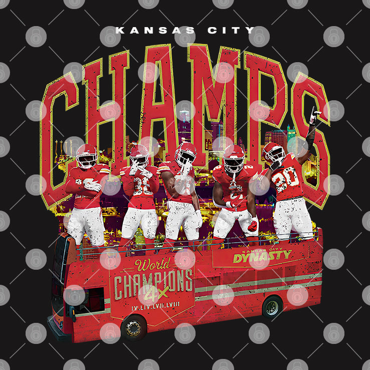 KC CHAMPS Parade World Champions 4x T Shirt