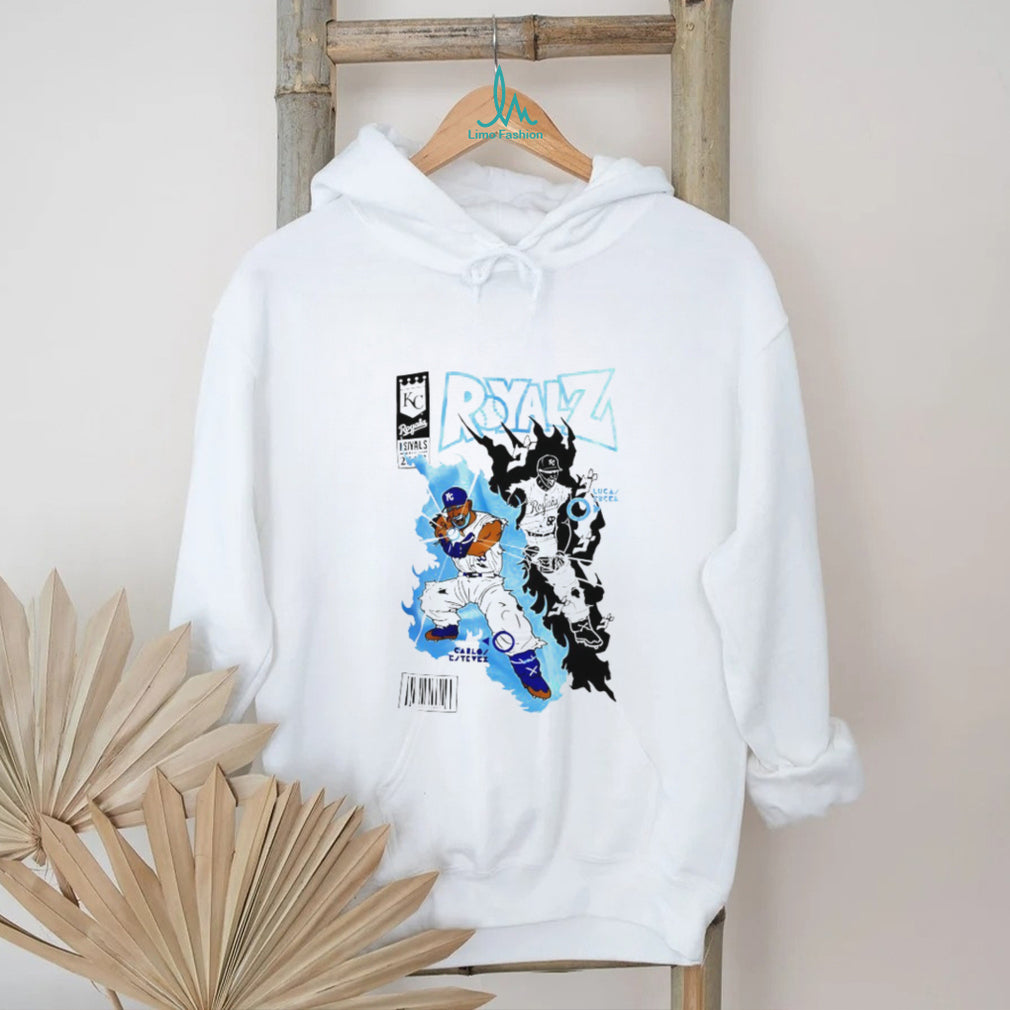 KC Royals Baseball Comic Art Design T Shirt