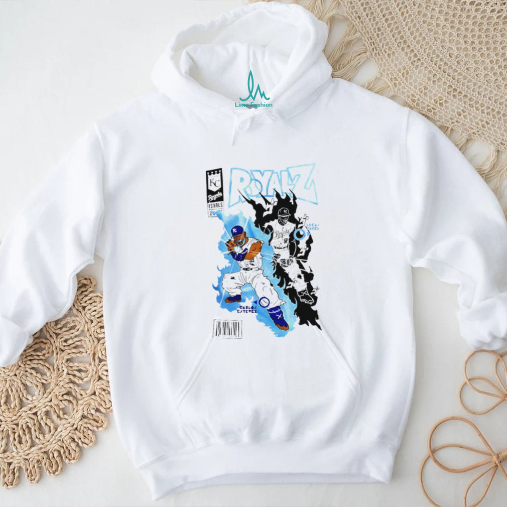 KC Royals Baseball Comic Art Design T Shirt