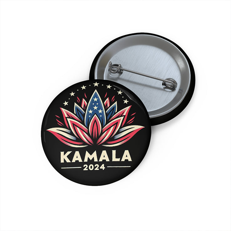 Kamala Harris 2024 Lotus For POTUS Custom Pin Button