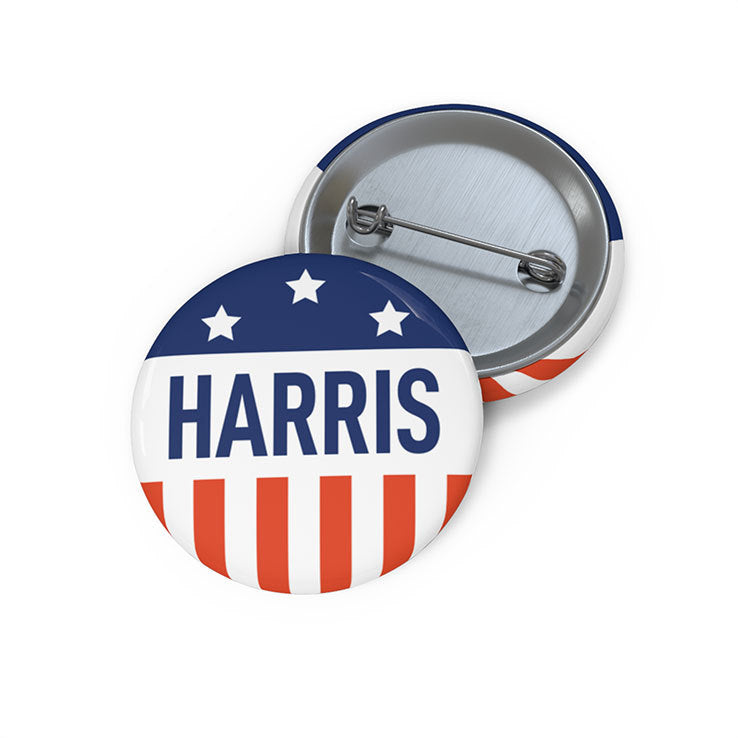 Kamala Harris America Flag Custom Pin Button
