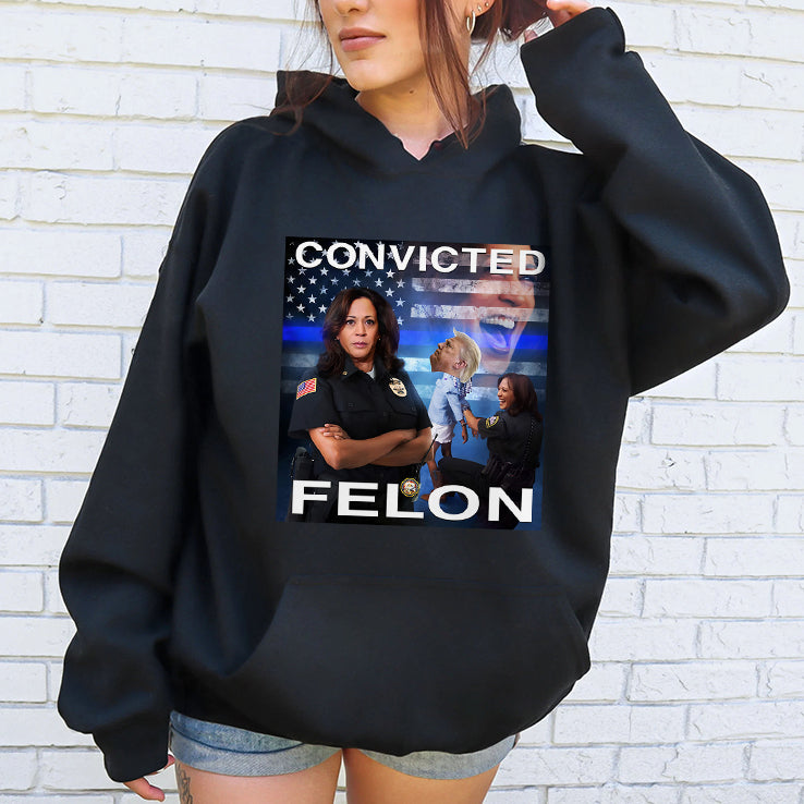 Kamala Harris Defeating Convicted Felon Donald Trump Shirt