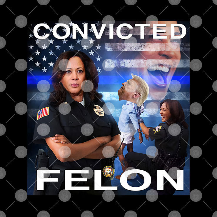 Kamala Harris Defeating Convicted Felon Donald Trump Shirt