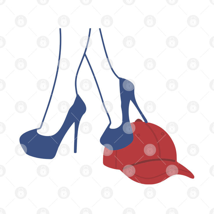Kamala Harris Heels Stepping On Red MAGA Hat Shirt