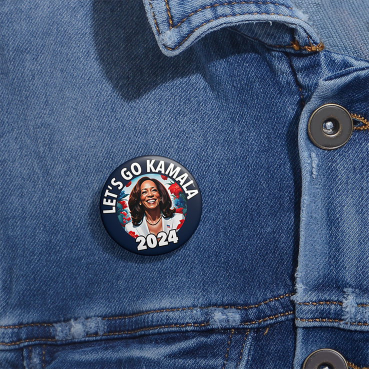 Kamala Harris Let’s Go Kamala 2024 Custom Pin Button