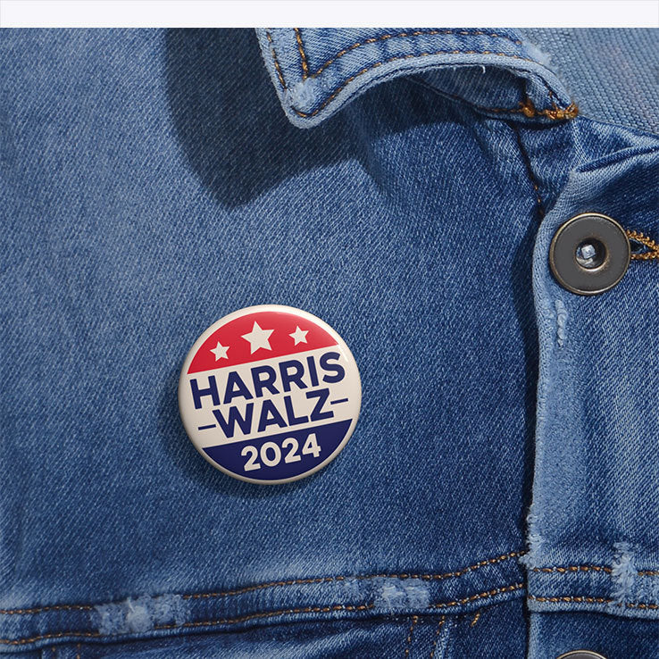 Kamala Harris Tim Walz 2024 Custom Pin Button