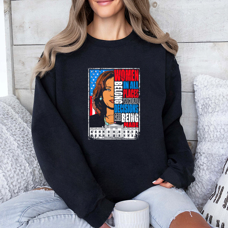 Kamala Harris Women Belong In All Places Where Decisions Are Being Made Shirt