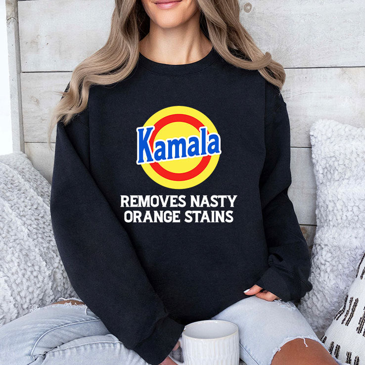 Kamala Removes Nasty Orange Stains Anti Trump Shirt