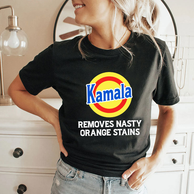 Kamala Removes Nasty Orange Stains Anti Trump Shirt