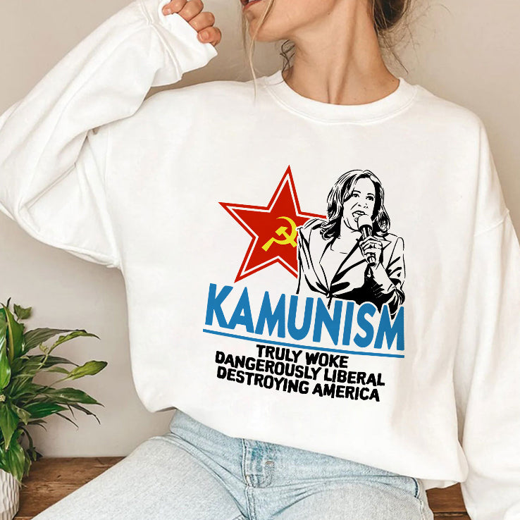 Kammunism Truly Woke Dangerously Liberal Destroying America Kamala Harris Shirt