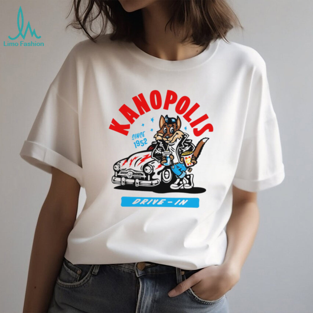 Kanopolis Drive In Since 1952 Vintage Mascot T Shirt Retro 50s Style Car Culture Graphic T Shirt