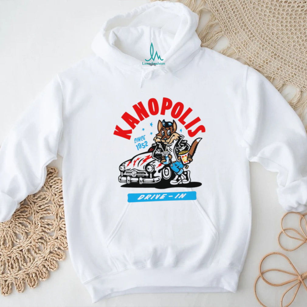 Kanopolis Drive In Since 1952 Vintage Mascot T Shirt Retro 50s Style Car Culture Graphic T Shirt