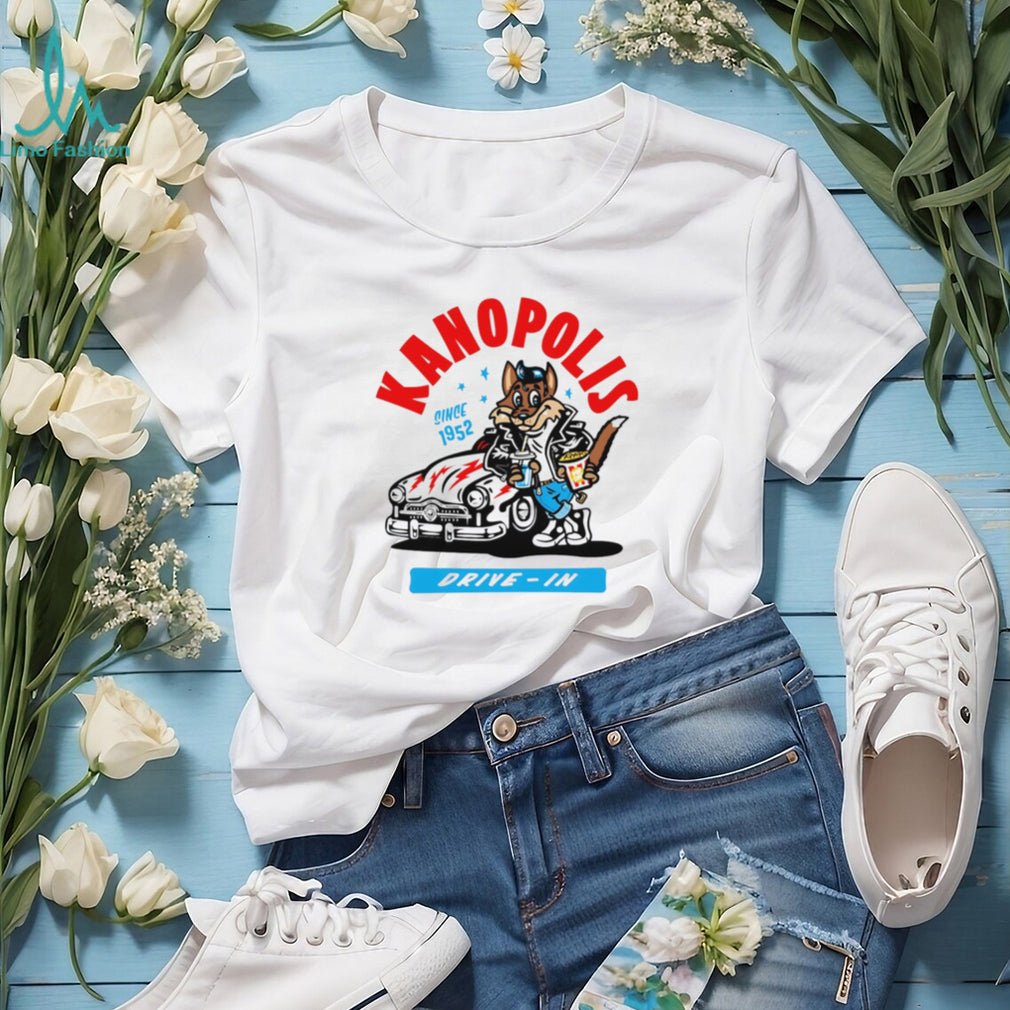 Kanopolis Drive In Since 1952 Vintage Mascot T Shirt Retro 50s Style Car Culture Graphic T Shirt