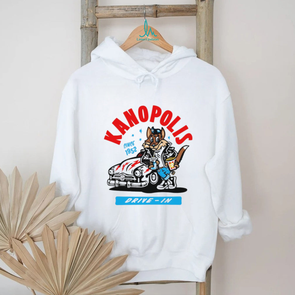 Kanopolis Drive In Since 1952 Vintage Mascot T Shirt Retro 50s Style Car Culture Graphic T Shirt
