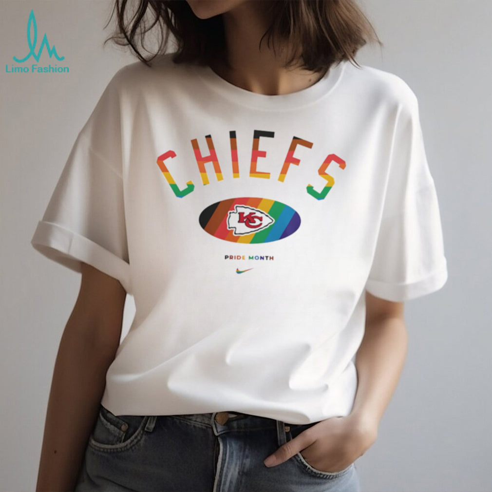 Kansas City Chiefs Pride Month Rainbow logo shirt