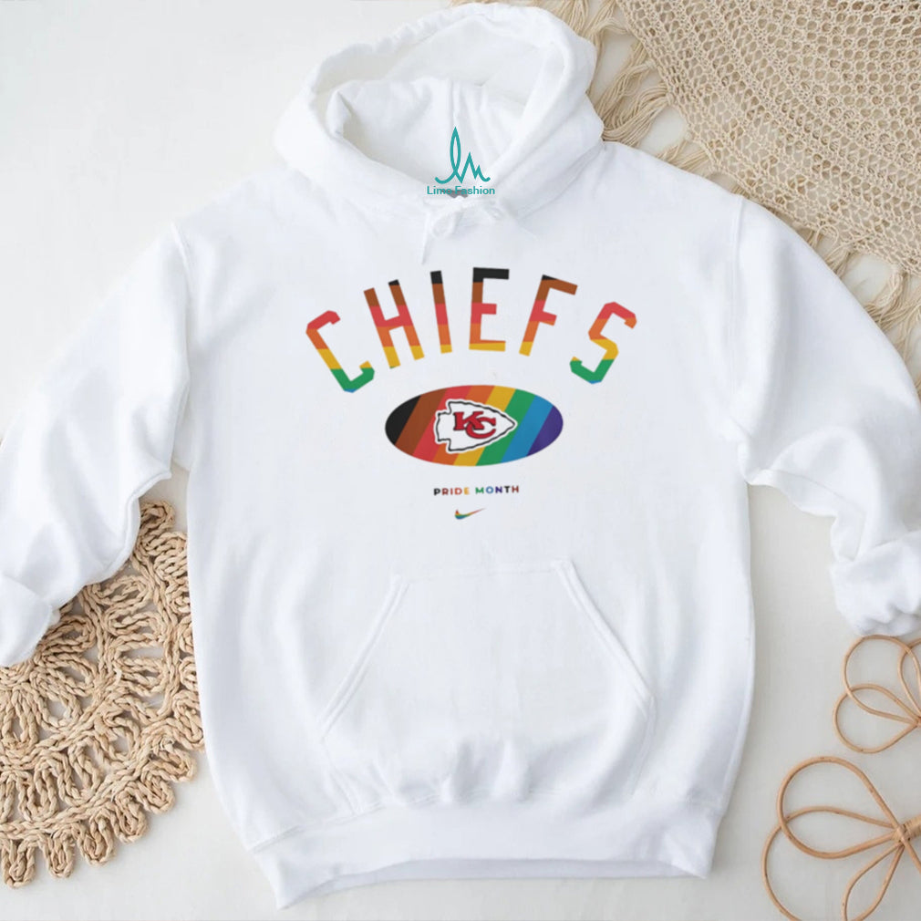Kansas City Chiefs Pride Month Rainbow logo shirt