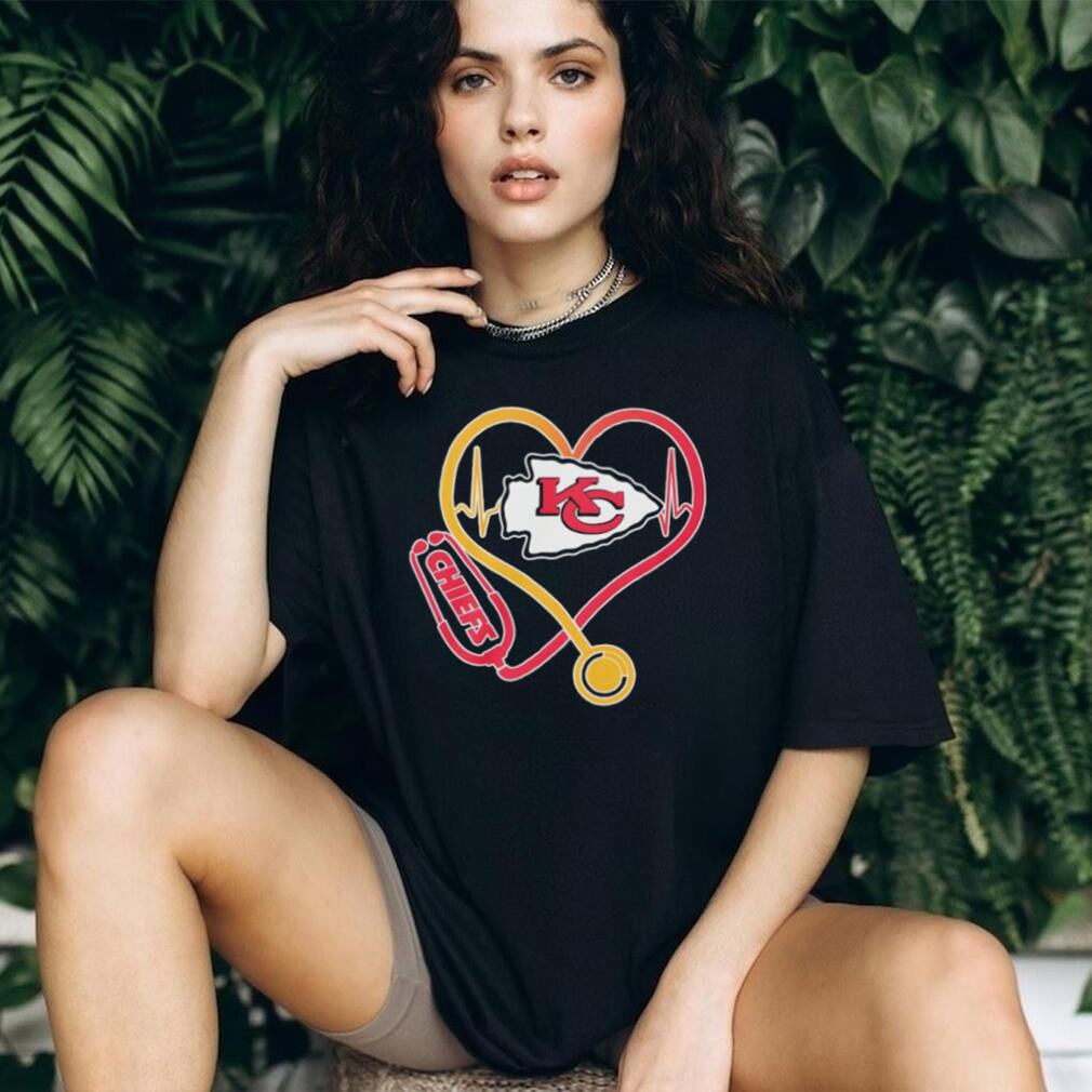 Kansas City Chiefs Stethoscope Heartbeat Medical Professional T Shirt