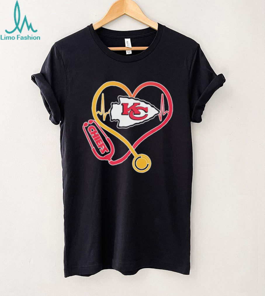 Kansas City Chiefs Stethoscope Heartbeat Medical Professional T Shirt